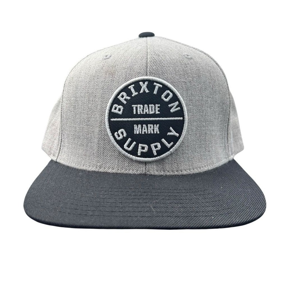 Brixton Oath III Snapback Hat Gray Unisex Adjustable‎ Casual Cap